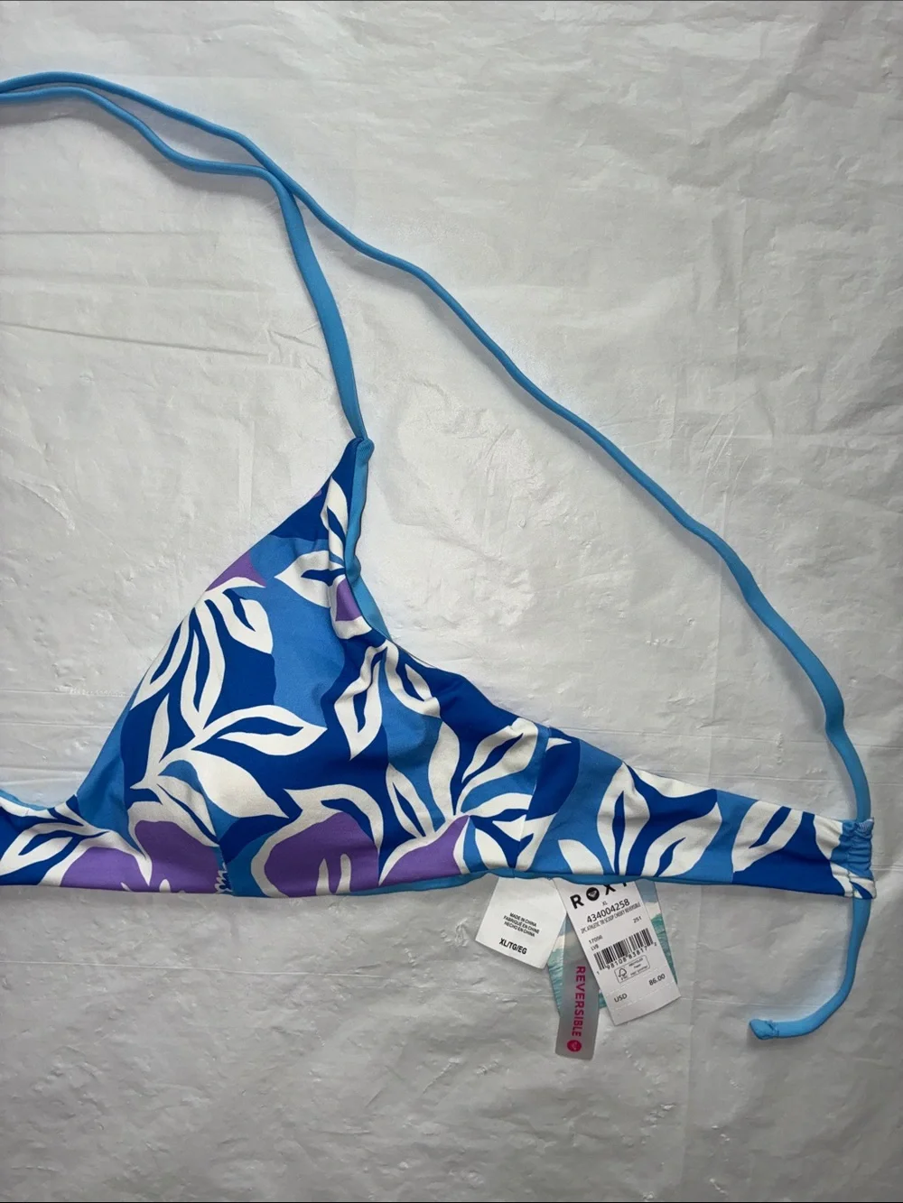 Roxy Blue & Purple Floral Bikini Set